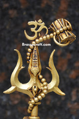 Shiva Symbol Trishul With Damru for Car Dashboard