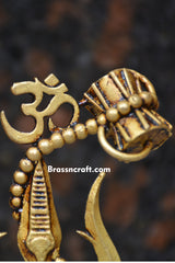 Shiva Symbol Trishul With Damru for Car Dashboard