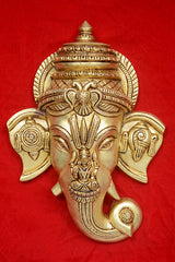 GANESH HEAD WITH DEVI SHANKH CHAKRA