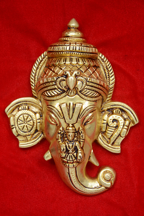 GANESH HEAD WITH DEVI SHANKH CHAKRA