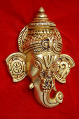 GANESH HEAD WITH DEVI SHANKH CHAKRA