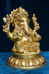 Round Base Sitting Ganesh Ji