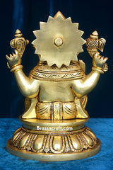 Round Base Sitting Ganesh Ji