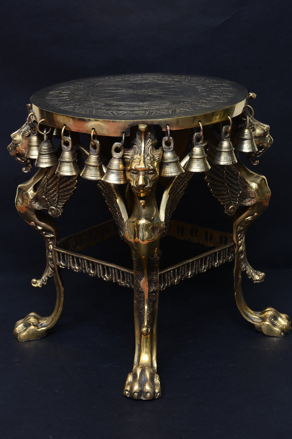 CHOWKI STOOL WITH GHUNGHROO BELL