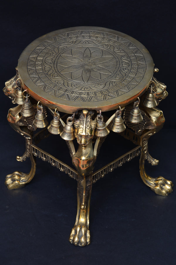 CHOWKI STOOL WITH GHUNGHROO BELL