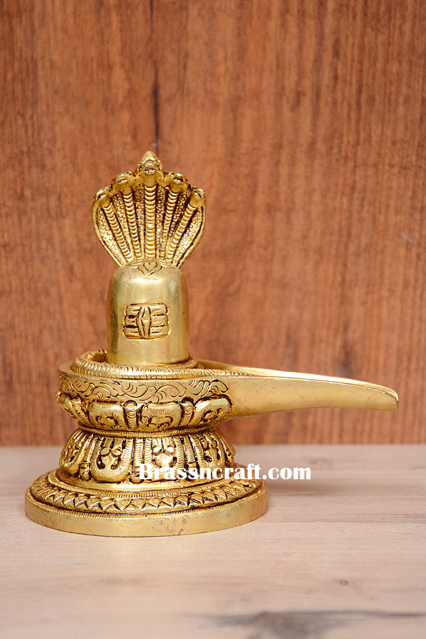 Brass Sheshnag Shivling