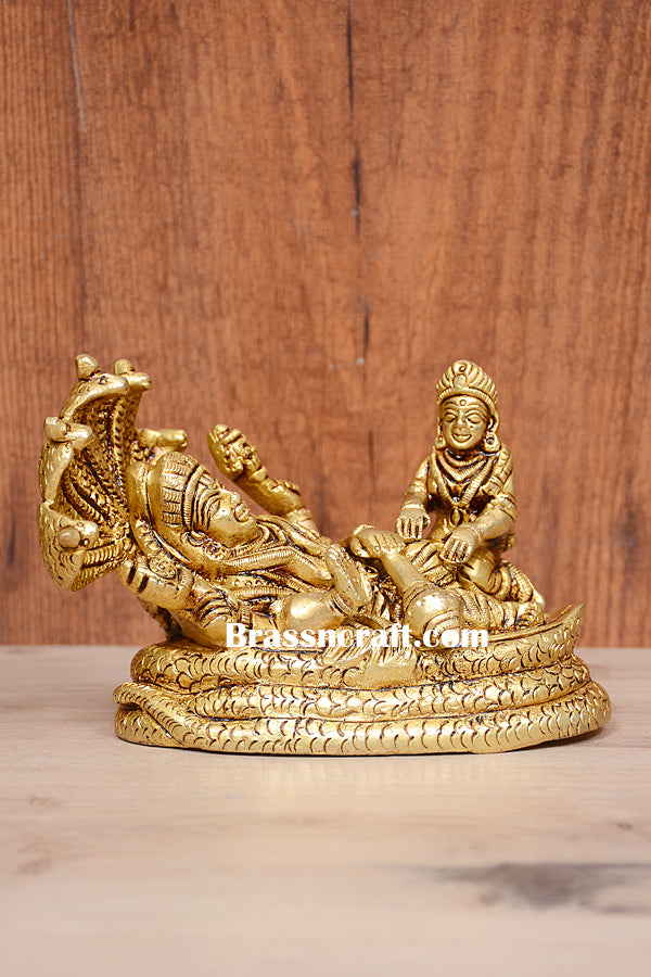 Brass Vishnu Laxmi Saiya Idol