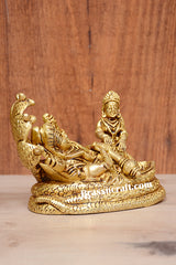 Brass Vishnu Laxmi Saiya Idol