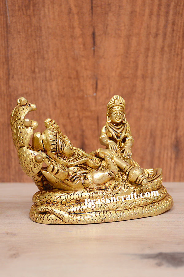 Brass Vishnu Laxmi Saiya Idol