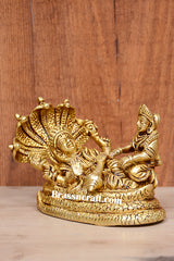 Brass Vishnu Laxmi Saiya Idol