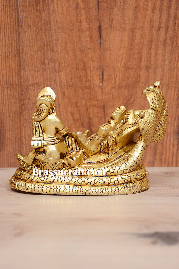 Brass Vishnu Laxmi Saiya Idol