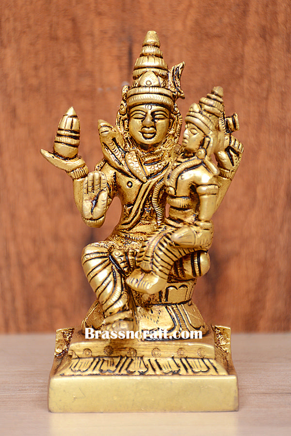 Brass Shiva Parvati Idol