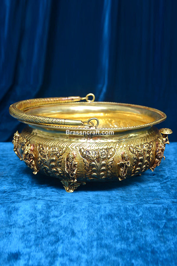 Handle Dasavatar Brass Basket