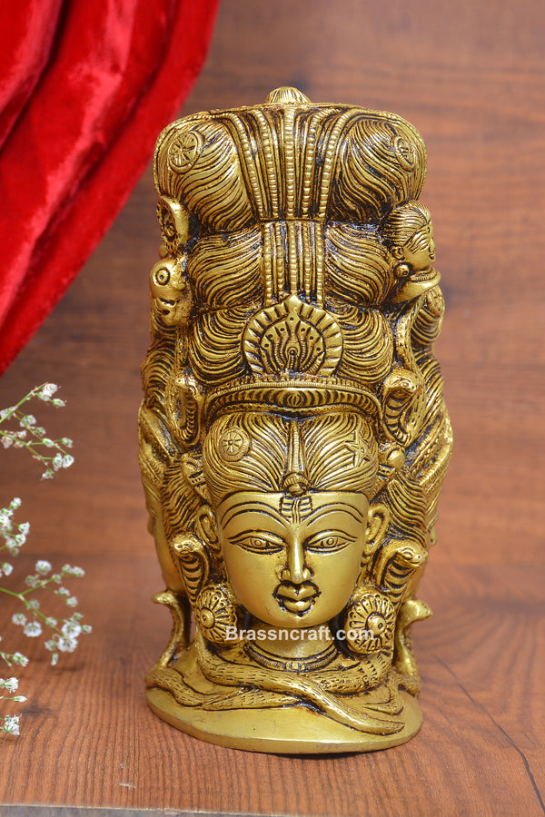 Brass Shiva Parwati Face