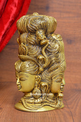 Brass Shiva Parwati Face