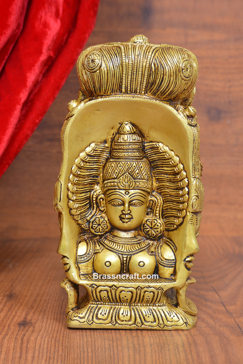 Brass Shiva Parwati Face