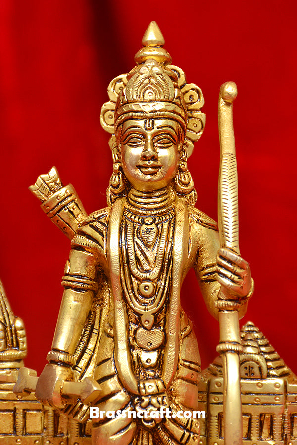 Brass Ram Temple with Ram Idol