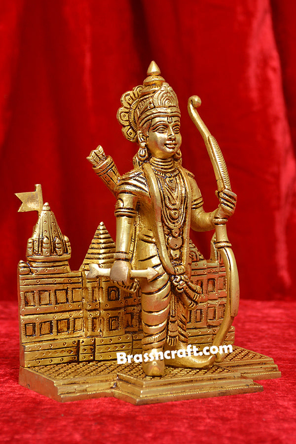 Brass Ram Temple with Ram Idol