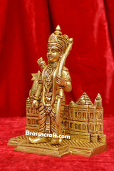 Brass Ram Temple with Ram Idol