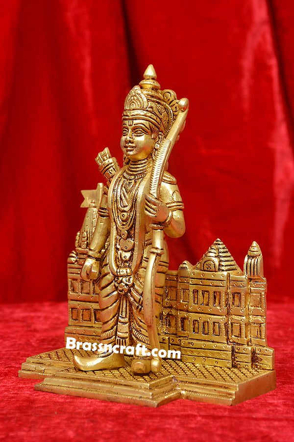 Brass Ram Temple with Ram Idol