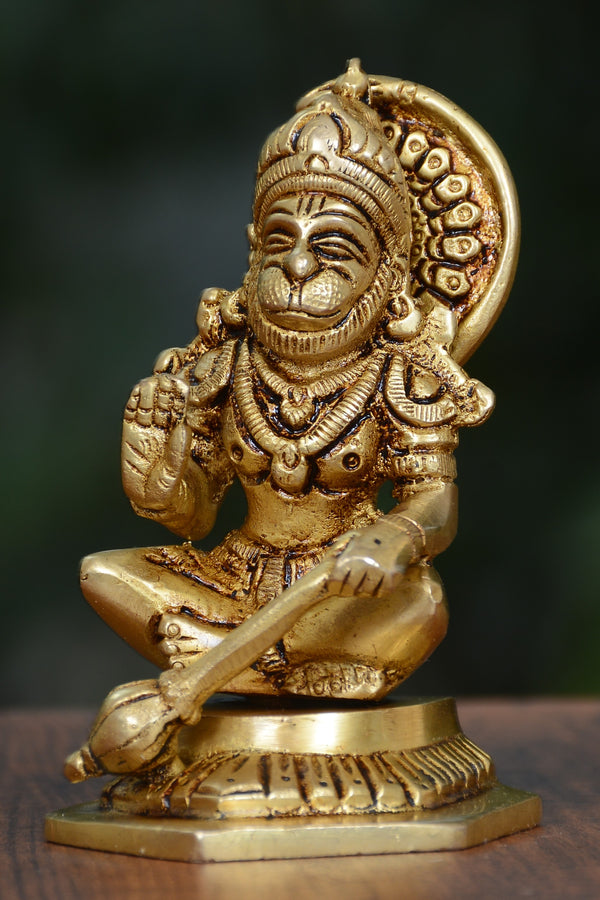 SITTING HANUMAN WITH PAAN BASE