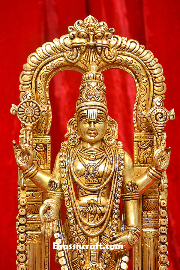 Brass Frame Standing Balaji Idol