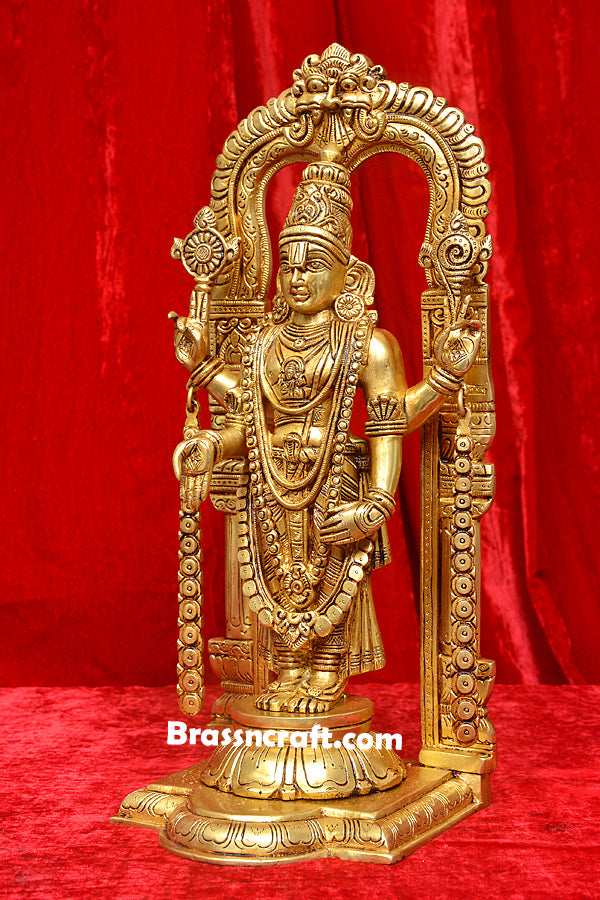 Brass Frame Standing Balaji Idol