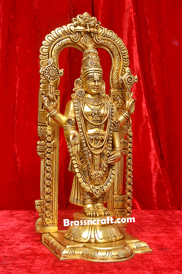 Brass Frame Standing Balaji Idol
