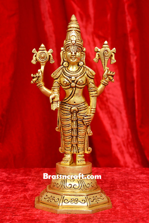 Standing Brass Tirupati Balaji idol