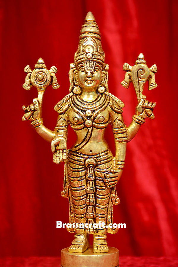 Standing Brass Tirupati Balaji idol