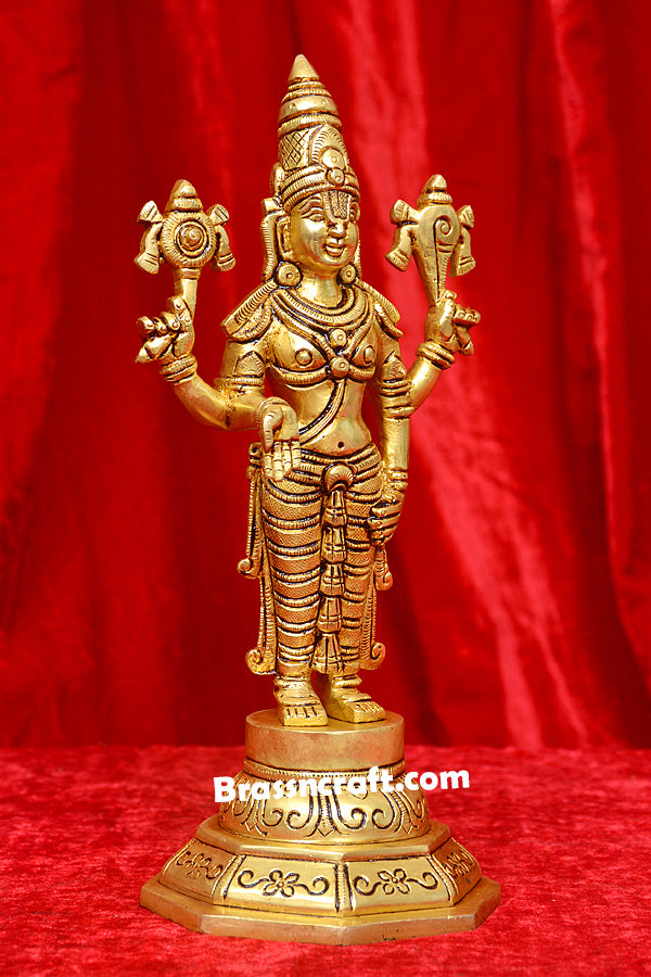 Standing Brass Tirupati Balaji idol