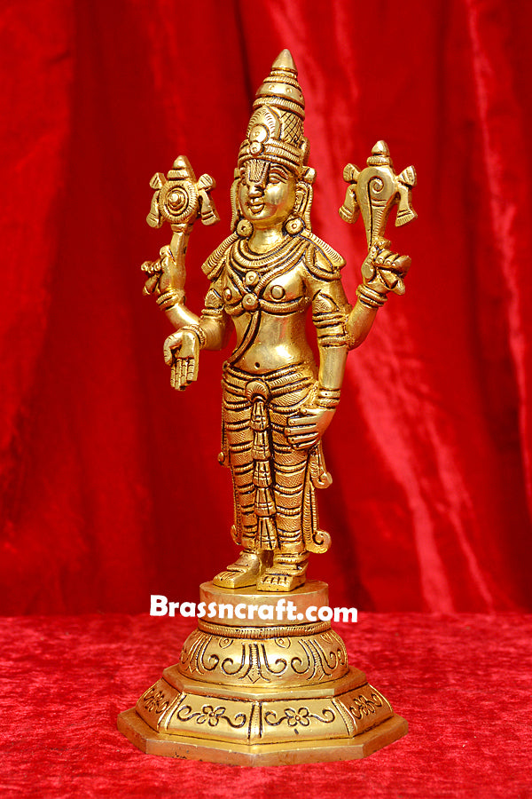 Standing Brass Tirupati Balaji idol
