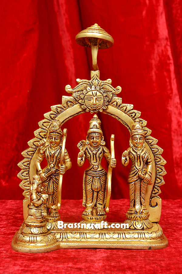 Brass Ram Darbar Idol with Umbrella