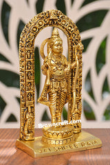 Brass Ram Idol with Frame