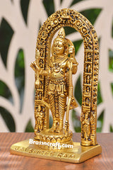 Brass Ram Idol with Frame