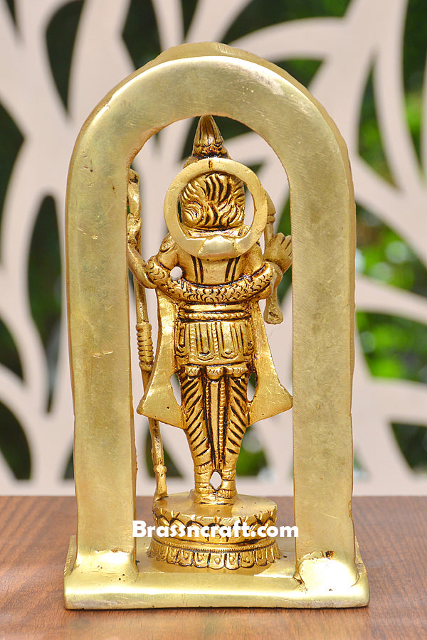Brass Ram Idol with Frame