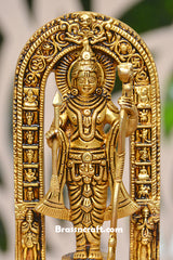 Brass Ram Idol with Frame
