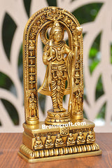 Brass Ram Idol with Frame