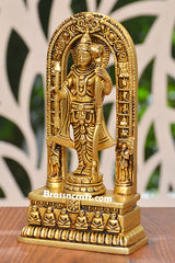 Brass Ram Idol with Frame