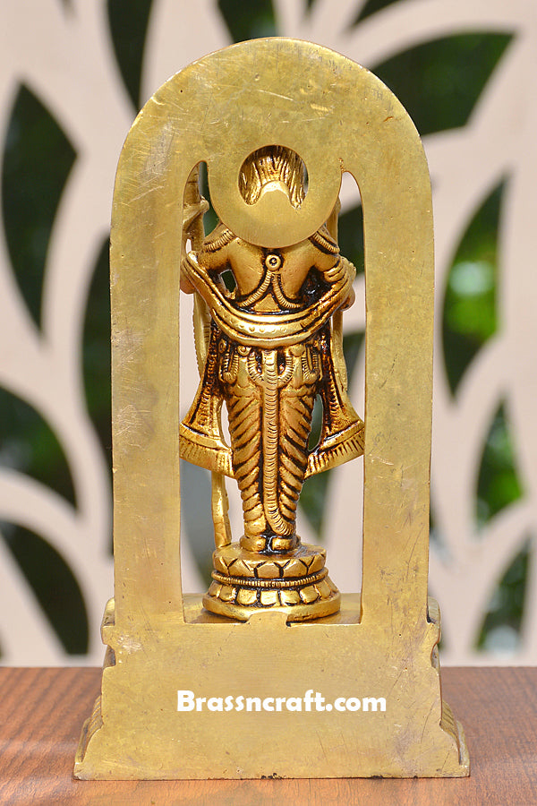 Brass Ram Idol with Frame