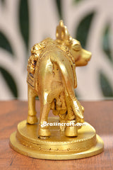Brass Cow and Calf Idol