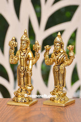 Separate Brass Standing Vishnu Laxmi