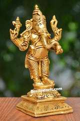 Standing Ganesh Idol with Chowki