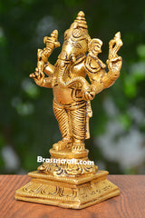 Standing Ganesh Idol with Chowki