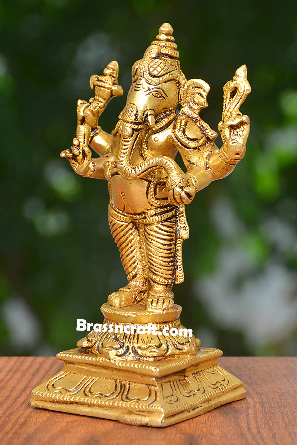Standing Ganesh Idol with Chowki
