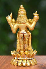 Brass Standing Kamal Lord Vishnu Idol