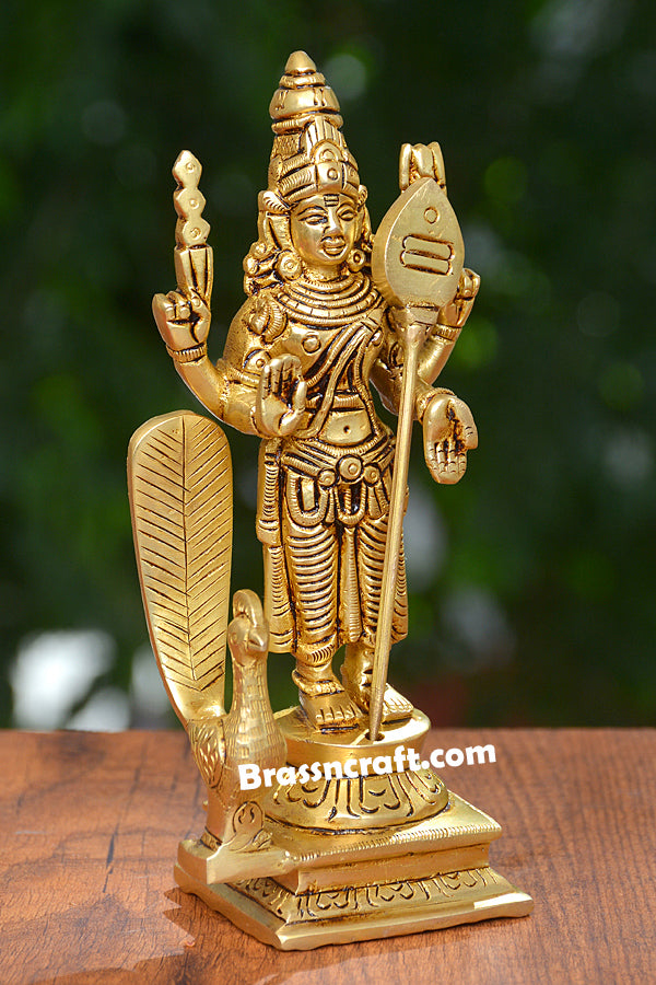 Brass Standing Murugan Idol