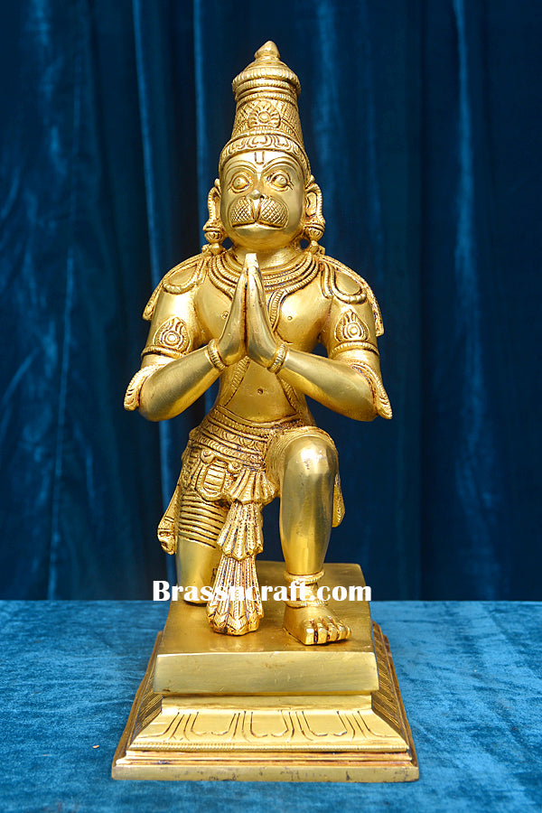 Brass Namaskaar Hanuman Statue