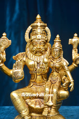 Brass Narshingh laxmi Sitting