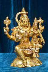 Brass Narshingh laxmi Sitting